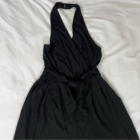 Anthropologie Black Halter Jumpsuit - Picture 3 of 14